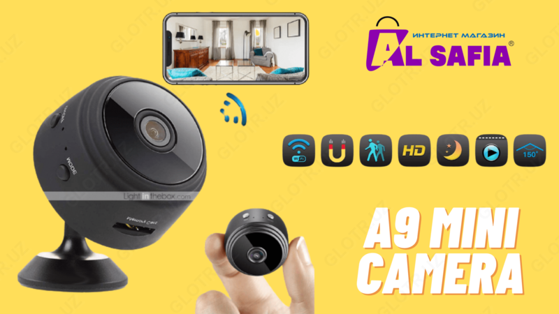Smart Microcam A9 kamera / chaqaloq monitor / chaqaloq monitor / onlayn Wi -Fi kamera / ip Wi -Fi kamera /