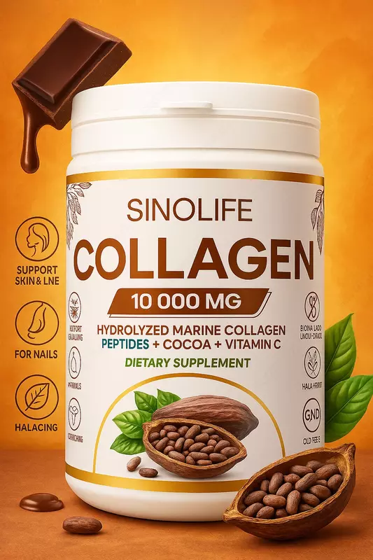 Гидролизованный морской коллаген SINOLIFE COLLAGEN MARINE 10 000 MG, вес нетто 301,8 г