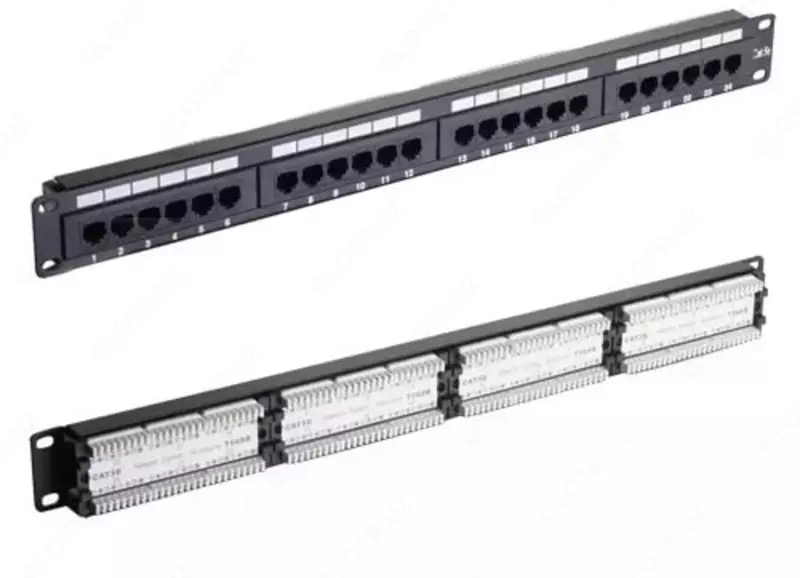  Патч-панель  Patch panel 24 port UTP Cat 6 - 