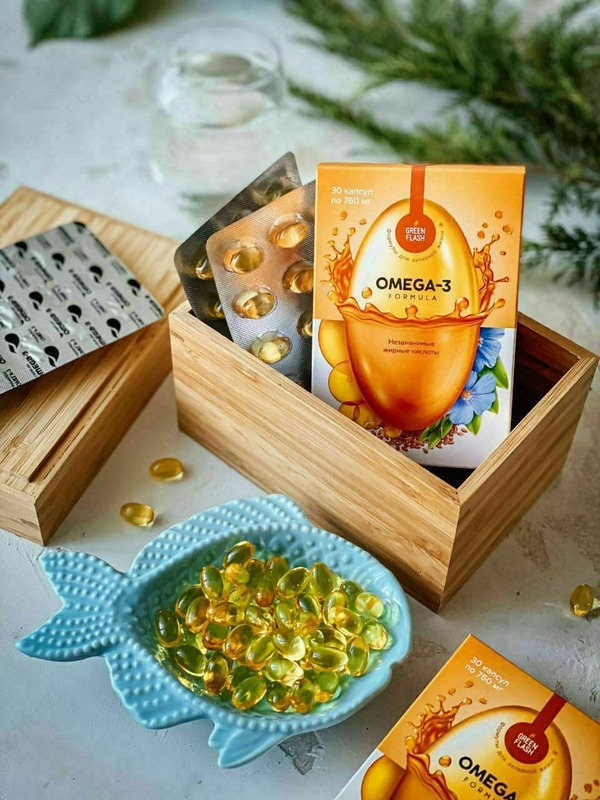 Капсулы Omega-3 Green Flash - 95 000 сум