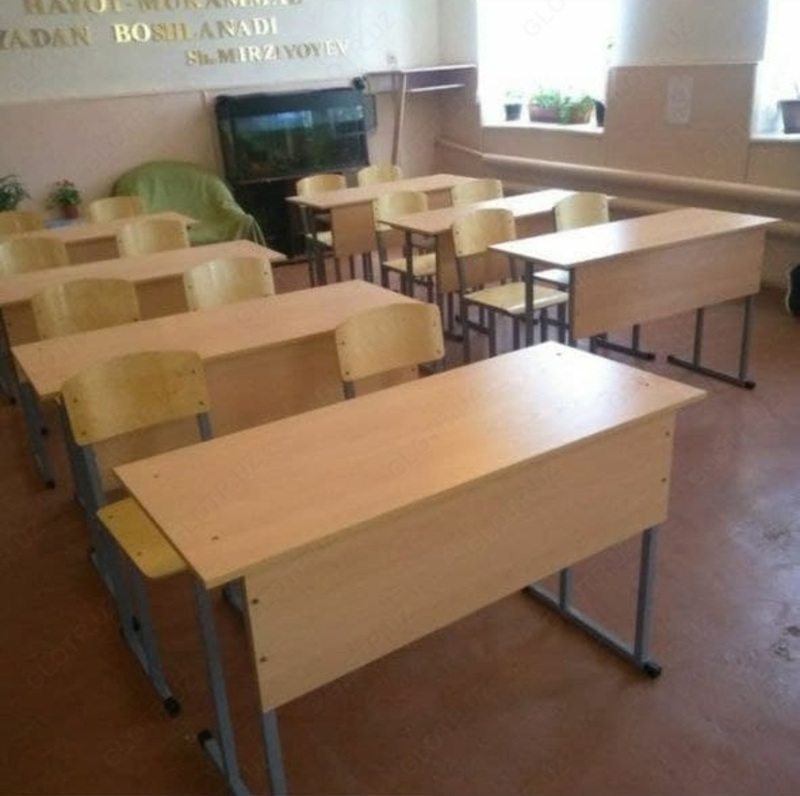 Учебный стол двухместный арт 01