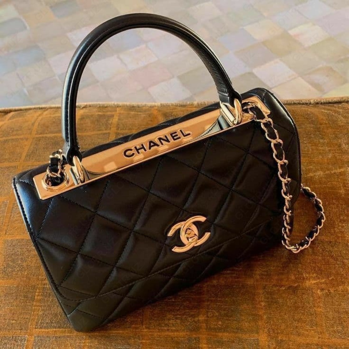 КошелькиВизитницы  Женский кошелёк Chanel чёрный  коробка бренд в  подарок 60025 купить в интернетмагазине