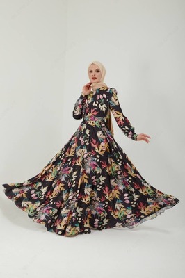 Платье в пол с длинными рукавами №1 - 717 793.8 сум / шт.