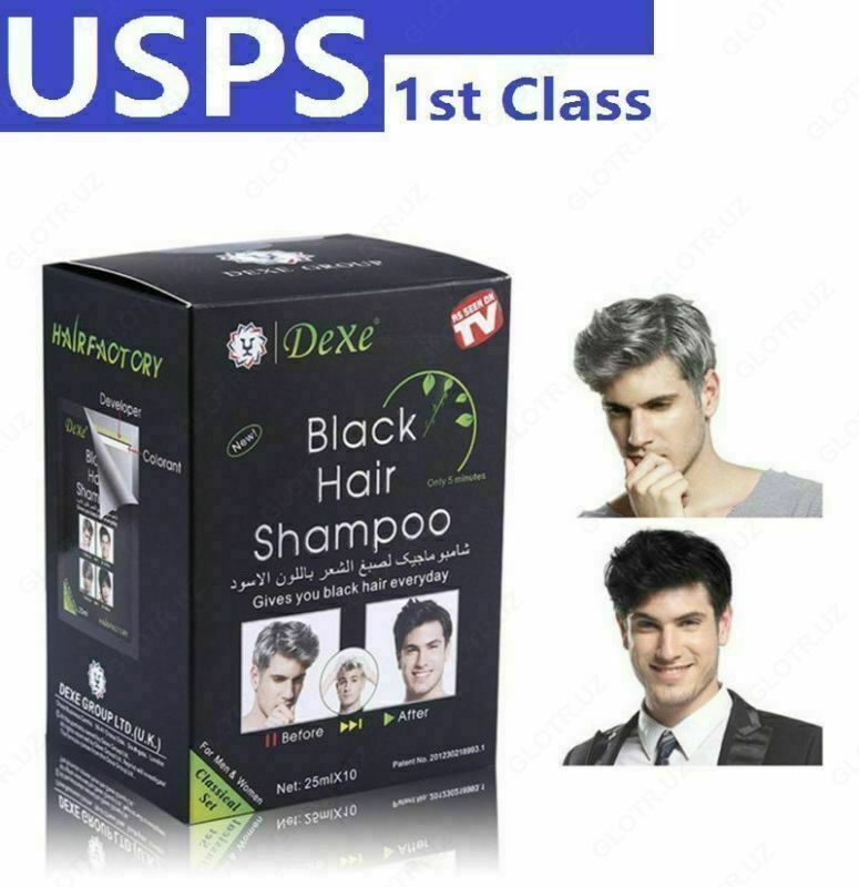 Шампунь оттеночный черный "Dexe Black Hair Shampoo"