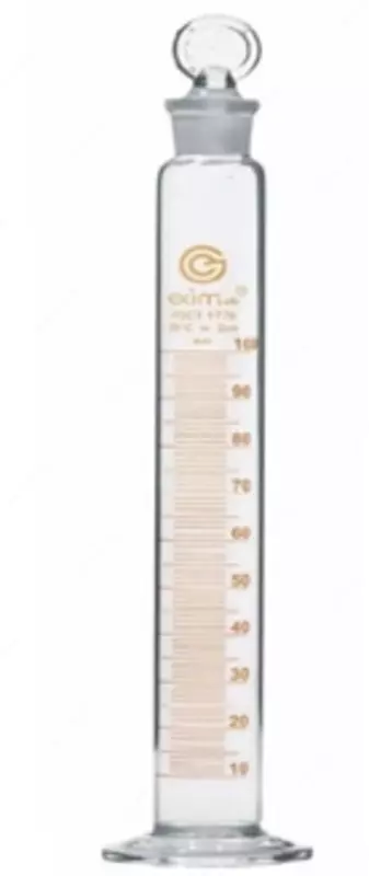 Цилиндр мерный от 2-10-2 до 2-2000-2 с пришлифованной пробкой