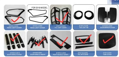 Накладки на фары и ручки комплект