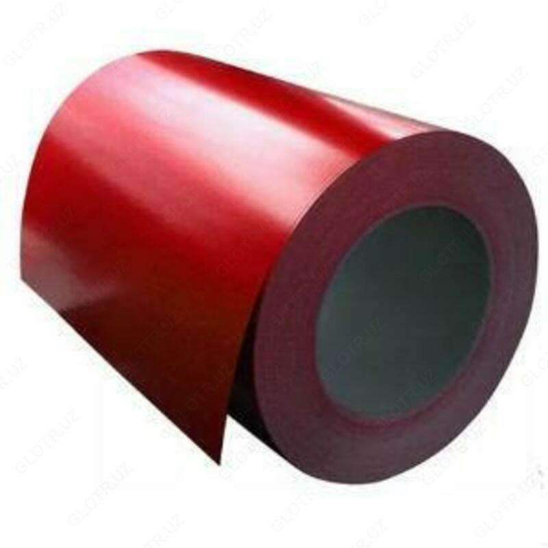 Rossiya (RAL 3005 - 0,5 mm) MMK polimer qoplamali po'latdan yasalgan prokat