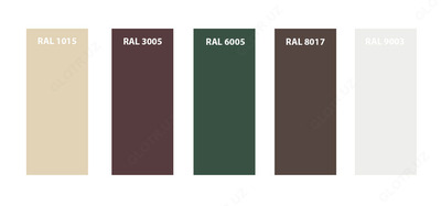 Rossiya (RAL 3005 - 0,5 mm) MMK polimer qoplamali po'latdan yasalgan prokat