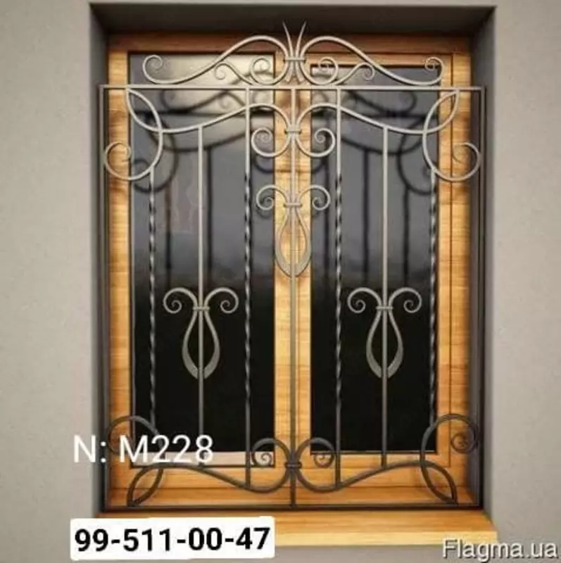 Кованая решетка на окна. Модель № М228 - от 220 000 сум