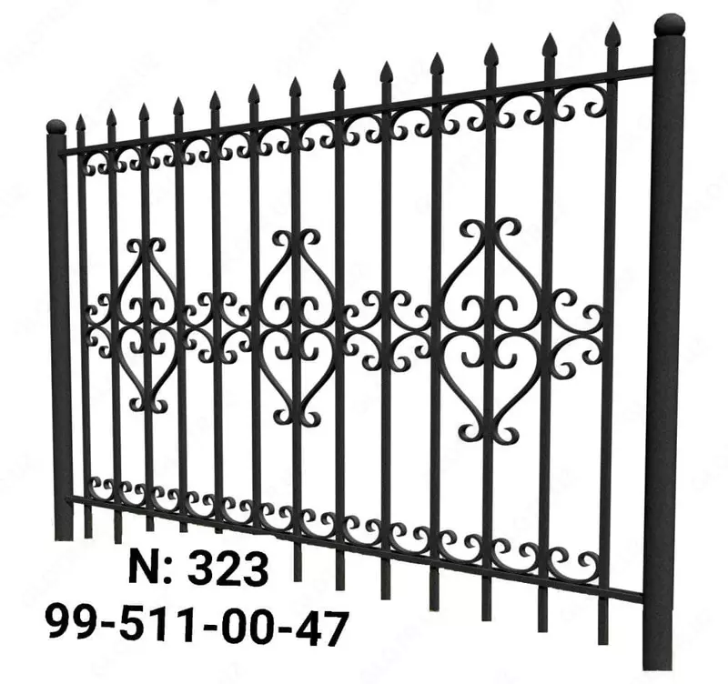 Кованые ограждения. Модель № М323 - от 220 000 сум