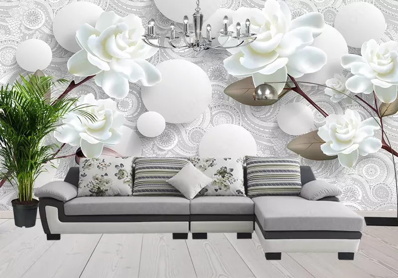 Фотообои. 3Д цветы арт03