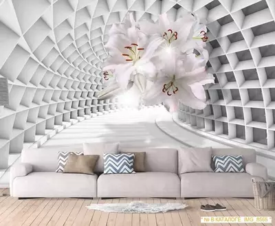 Фотообои. 3Д цветы арт06