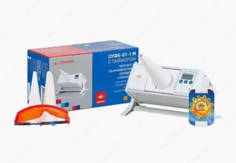 Ультрафиолетовый кварцевый облучатель Солнышко ОУФК-01М с таймером (Россия)