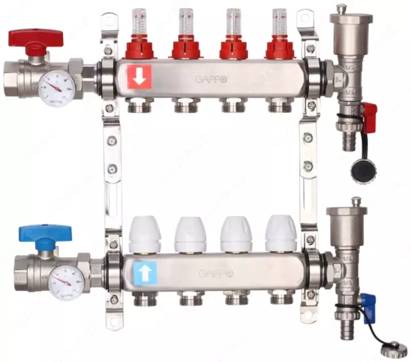 Коллектор регулируемый с расходомерами из нержавеющей стали - 1 625 000 сум