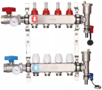 Коллектор регулируемый с расходомерами из нержавеющей стали - 2 080 000 сум / шт.