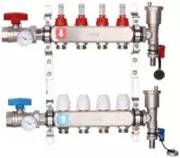 Коллектор регулируемый с расходомерами из нержавеющей стали
