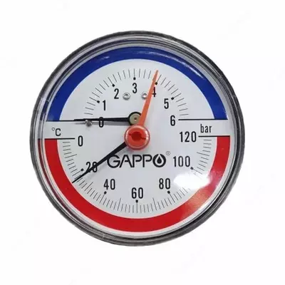 Термоманометр аксиальный  в комплекте с  автоматическим запорным  клапаном - 91 000 сум / шт.