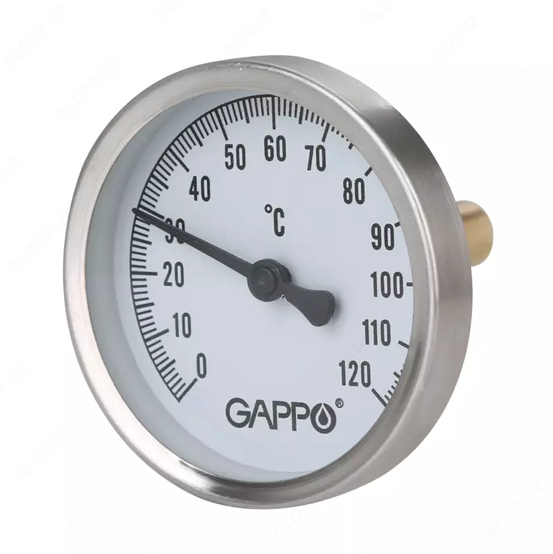 Термометр биметаллический с погружной гильзой 5 см