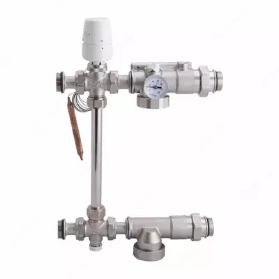 Насосно-смесительный узел  с байпасом и обратным  клапаном