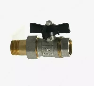 Кран шаровой с американкой НР-ВР с рукояткой «бабочка» - 123 500 сум / шт.