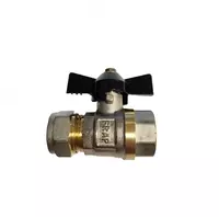 Кран шаровой с обжимным  соединением НР-обжим с рукояткой «бабочка» - 32 760 сум