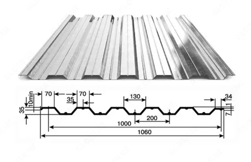 Profnastil HC-35 Galvanizli 0,5mm