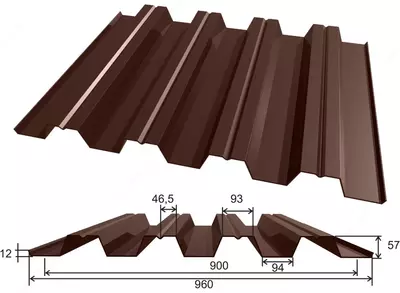 Профнастил Н-57 ПЭ 0