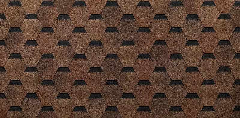 Гибкая черепица, коллекция Шестигранник