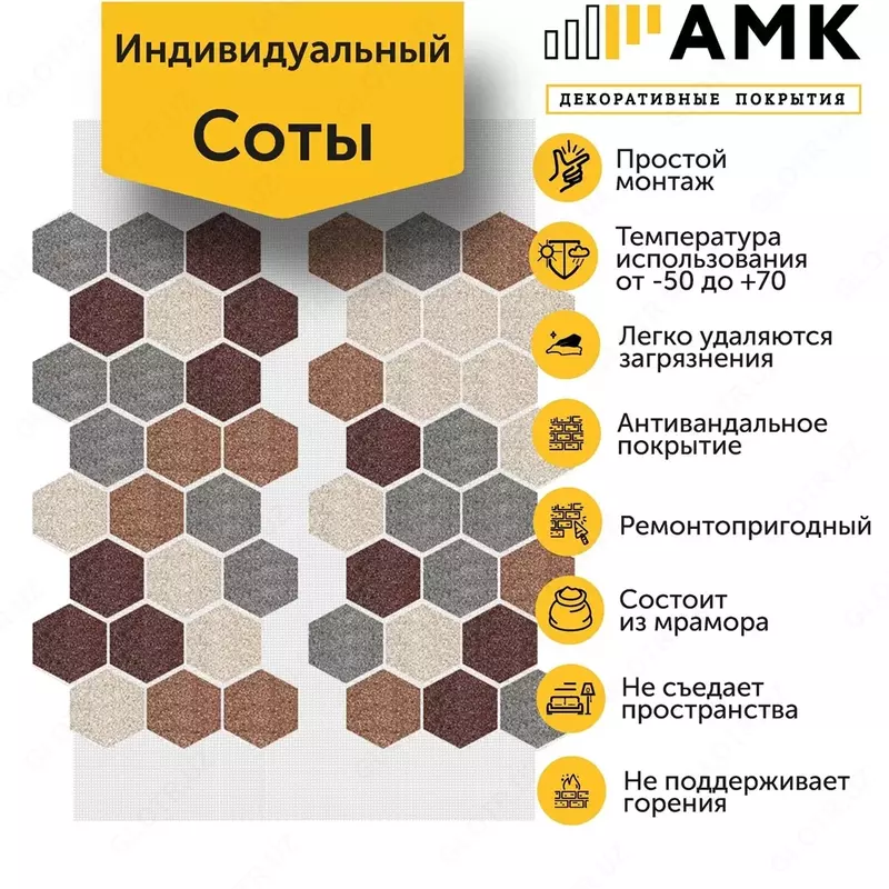 Декоративное покрытие АМК Соты