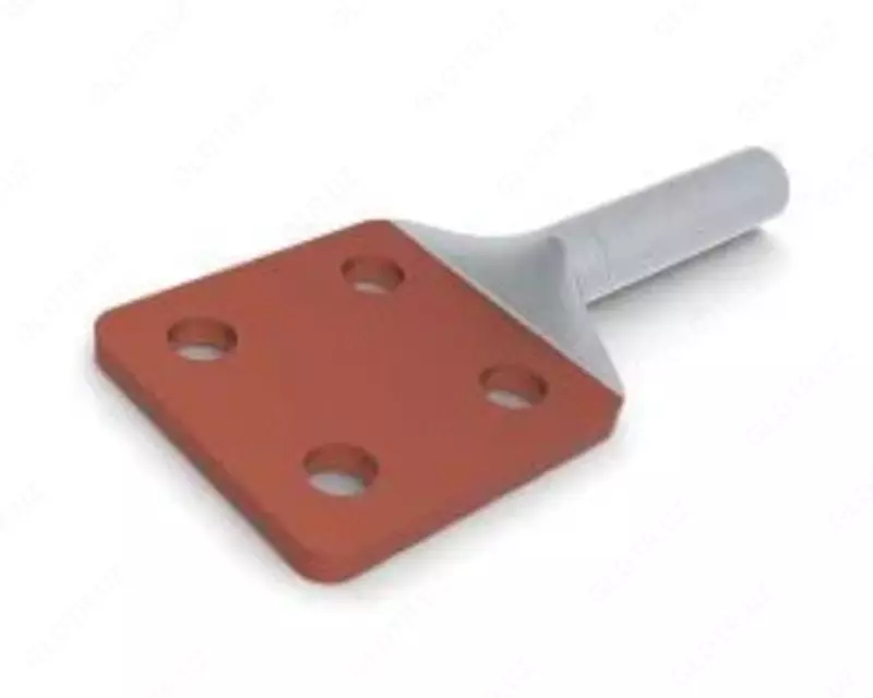 Зажим аппаратный прессуемый типа А4А-70-Т(2), с четырьмя отверстиями в контактной лапке)