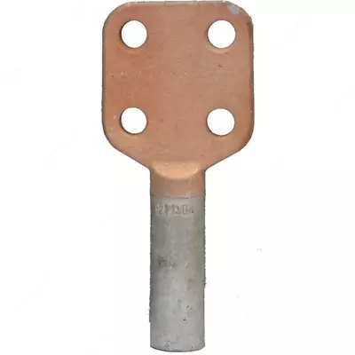 Зажим аппаратный прессуемый типа А4А-70-Т(2), с четырьмя отверстиями в контактной лапке)