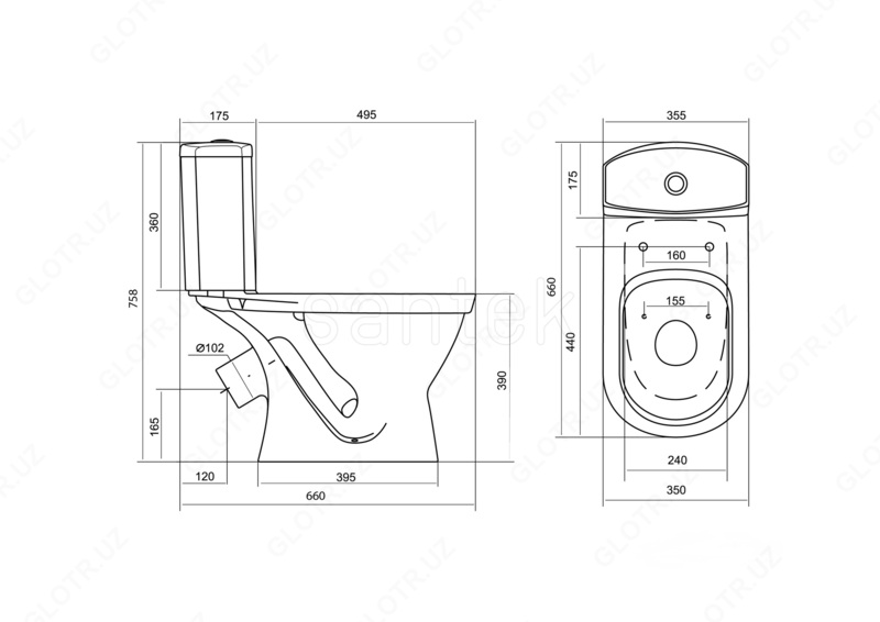 Унитаз Алькор (Полипропилен) от Сантек
