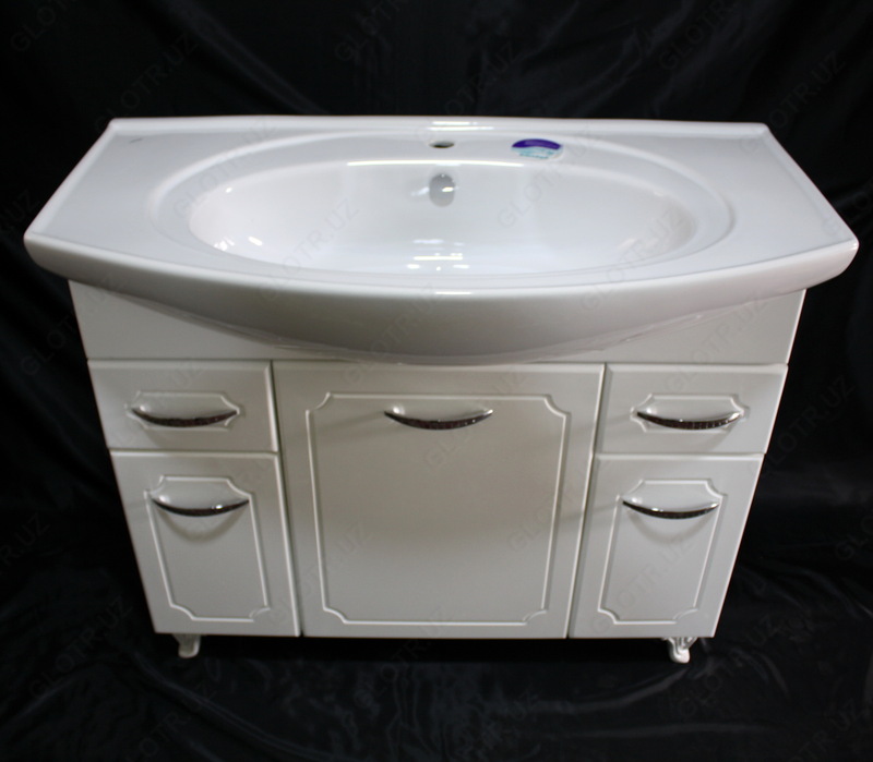 Lavabo Santek Enigma 100, idishni 1WH207777 bilan
