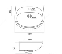Green Trade - Раковина Анимо 55 от Сантек