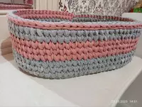 Овальная корзинка с деревянным дном