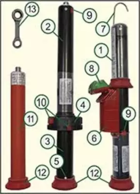 УВНК-10Д-УНТЕХ (6-35 кВ) — указатель высокого напряжения комбинированный для условий повышенной влажности с курсовым влагостойким электроизолированным фонарем VONATEX - от 10 сум / шт.