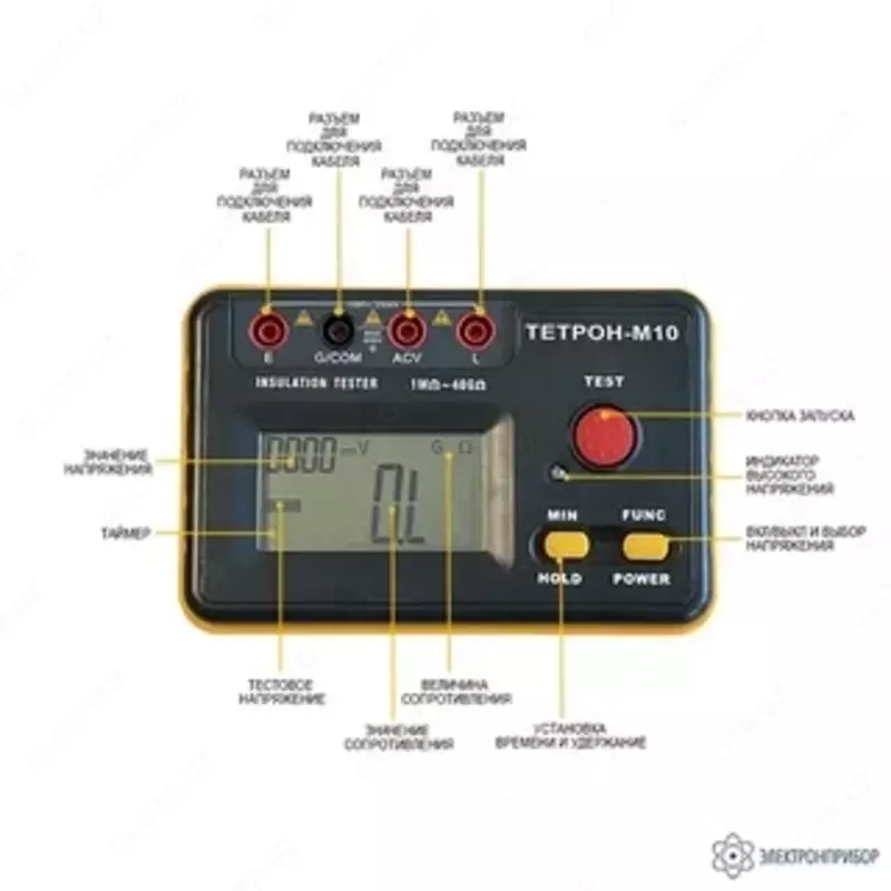 ТЕТРОН-М10 — мегаомметр цифровой - от 2 540 000 сум