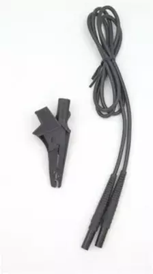 2 м и зажим "Крокодил" черный