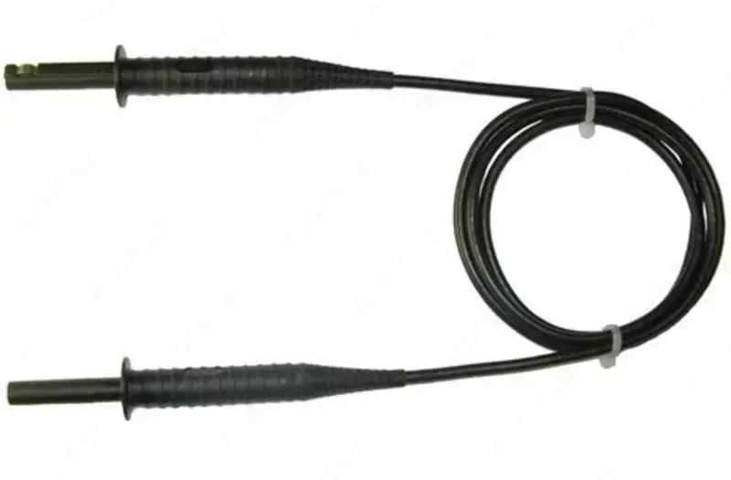 8м экранированный с разъемом "банан" и зажимом "крокодил" 15кВ черный