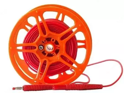 WAPRZ030REBBSZ — провод измерительный 30м на катушке с разъёмами "банан" красный