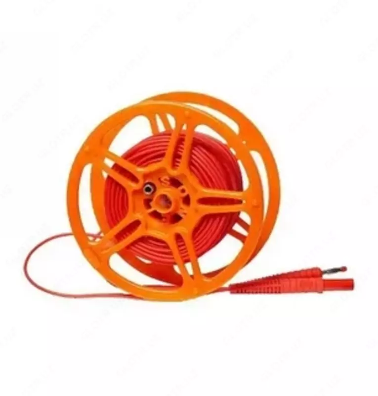 WAPRZ030REBBSZ — провод измерительный 30м на катушке с разъёмами "банан" красный