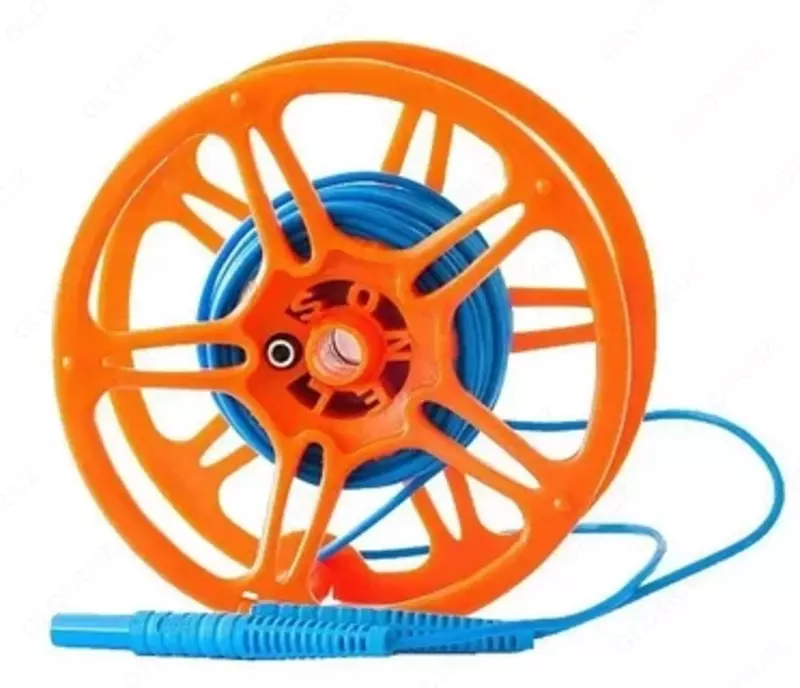 WAPRZ015BUBBSZ — провод измерительный 15м на катушке с разъёмами "банан" голубой