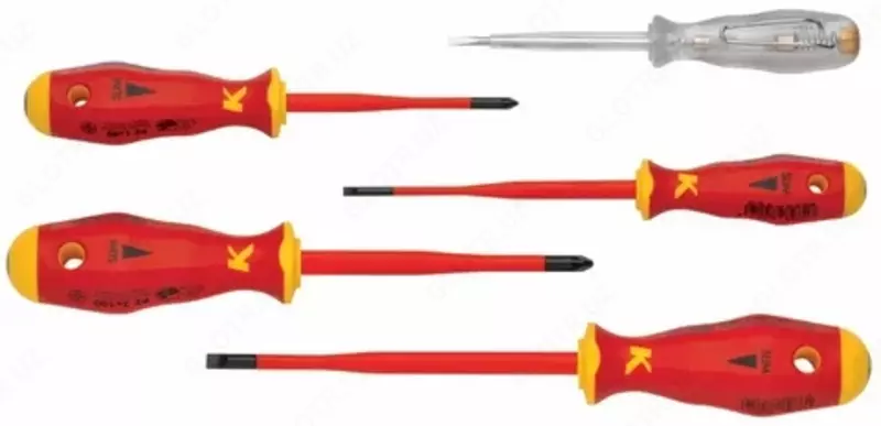 KL390IS — набор из 5-ти изолированных отверток и отвертки пробника
