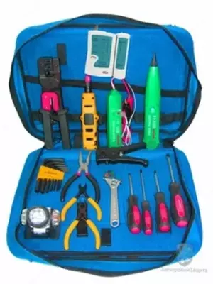 Набор инструментов для обслуживания телефонных и компьютерных сетей (аналог Hobbes HT-6713)