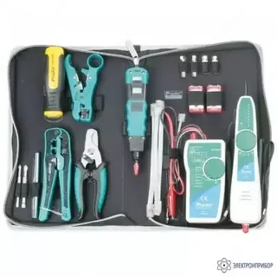 ProsKit PK-4015 — набор инструментов для обслуживания локальных сетей - от 1 240 000 сум / шт.