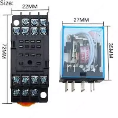 Реле OMRON MY4IN с цоколом 220/240VAC(S)