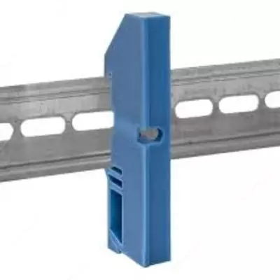 Изолятор на DIN-рейку синий.