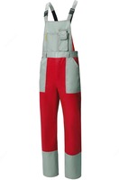 Полукомбинезон красный-светло-серый