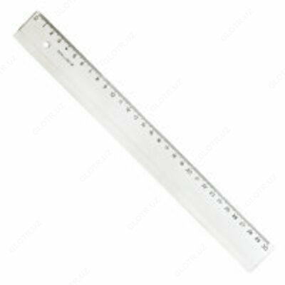 Линейка 30 см прозрачная