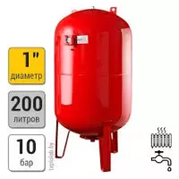  Расширительный бак 200 л (красный) с ножкой - 